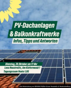 Infoabend PV-Dachanlagen und Balkonkraftwerke Neustrelitz