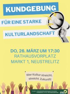 Kulturquartier Kundgebung Neustrelitz