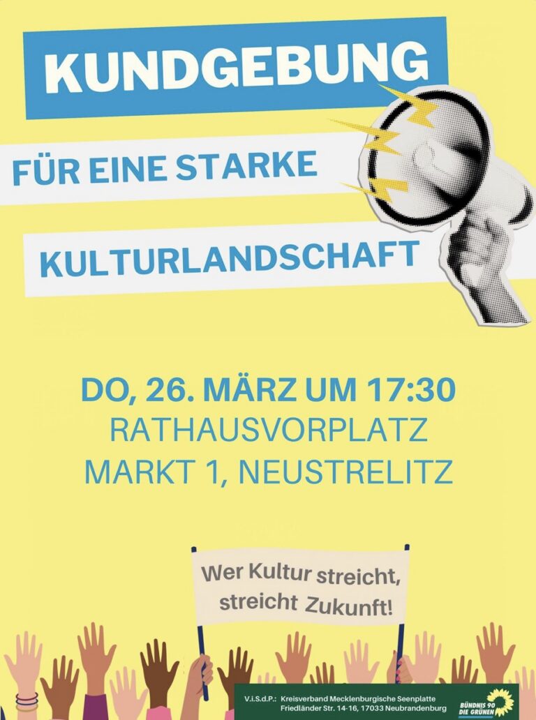 Kulturquartier Kundgebung Neustrelitz