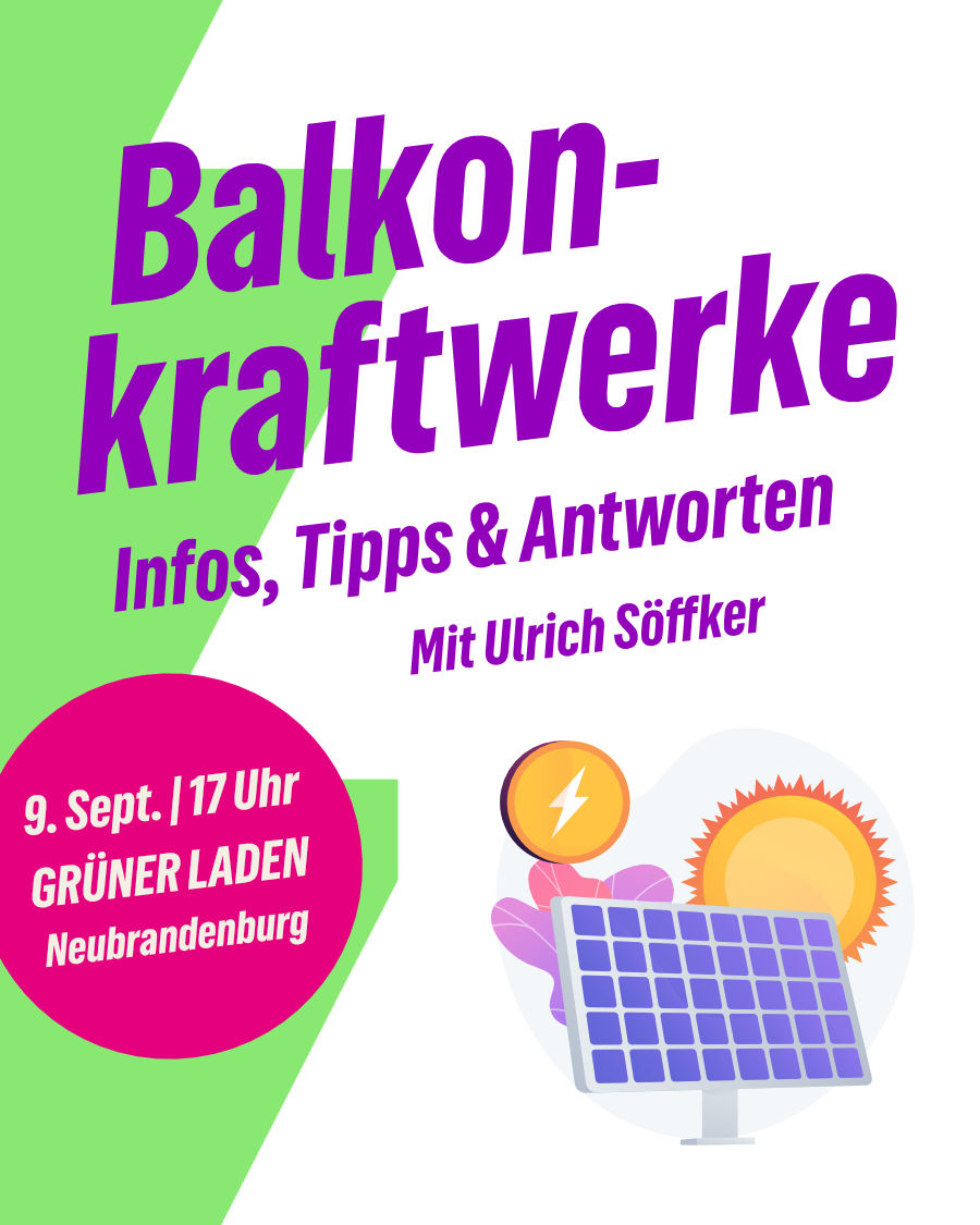 Balkonkraftwerk Infoveranstaltung Neubrandenburg