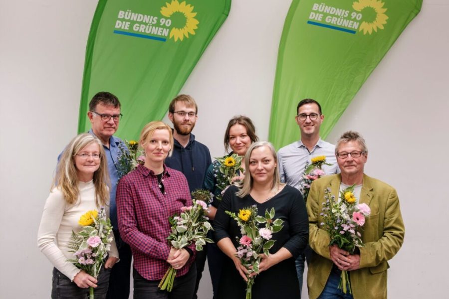 Heike Stein, Hans-Martin Hoeck, Juliane Schwab, Tilman Buss, Anne-Cathrin Lüttke, Ines Balke, Marcel Spittel, Helmut Geißler (v. l.) (c) Wolfgang Borrs